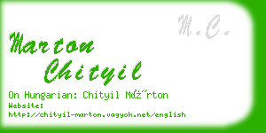 marton chityil business card